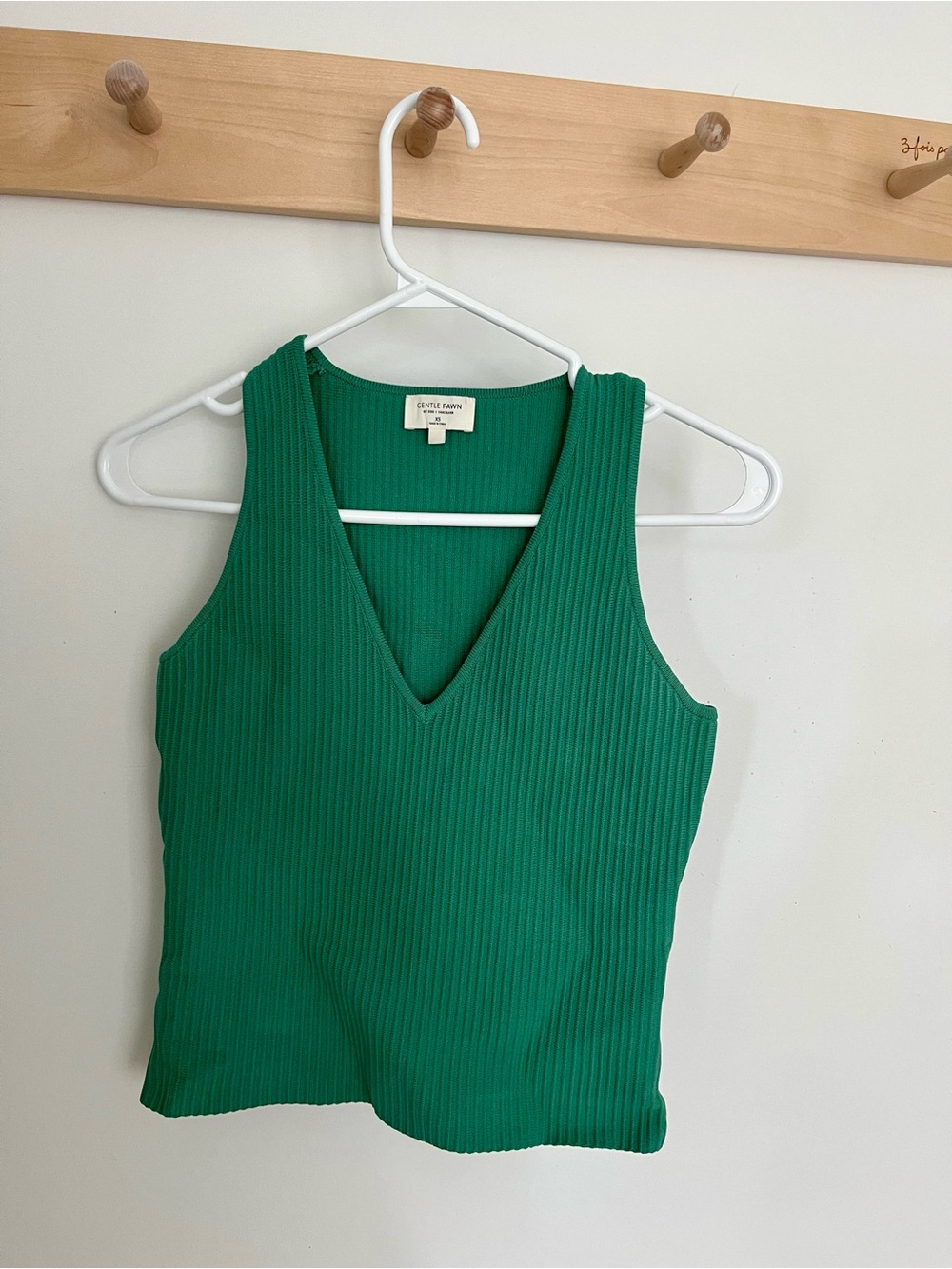 Gentle Fawn Emerald Green Ribbed V-Neck Tank